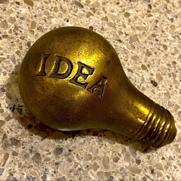 Thick Brass and heavy! Vintage, actual size. Light goes on with Bright Ideas